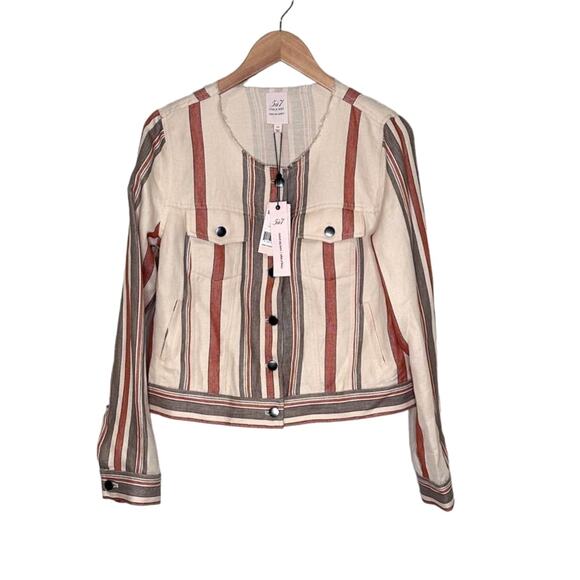 cinq a sept Jackets & Blazers - NWT Cinq a sept Emile Top Striped Jacket size XS